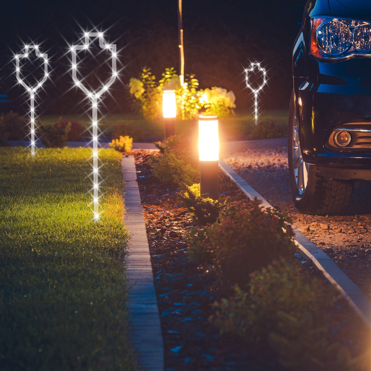 Cazenove Decorations Dreidel Outdoor Standing Lights - Set of 4