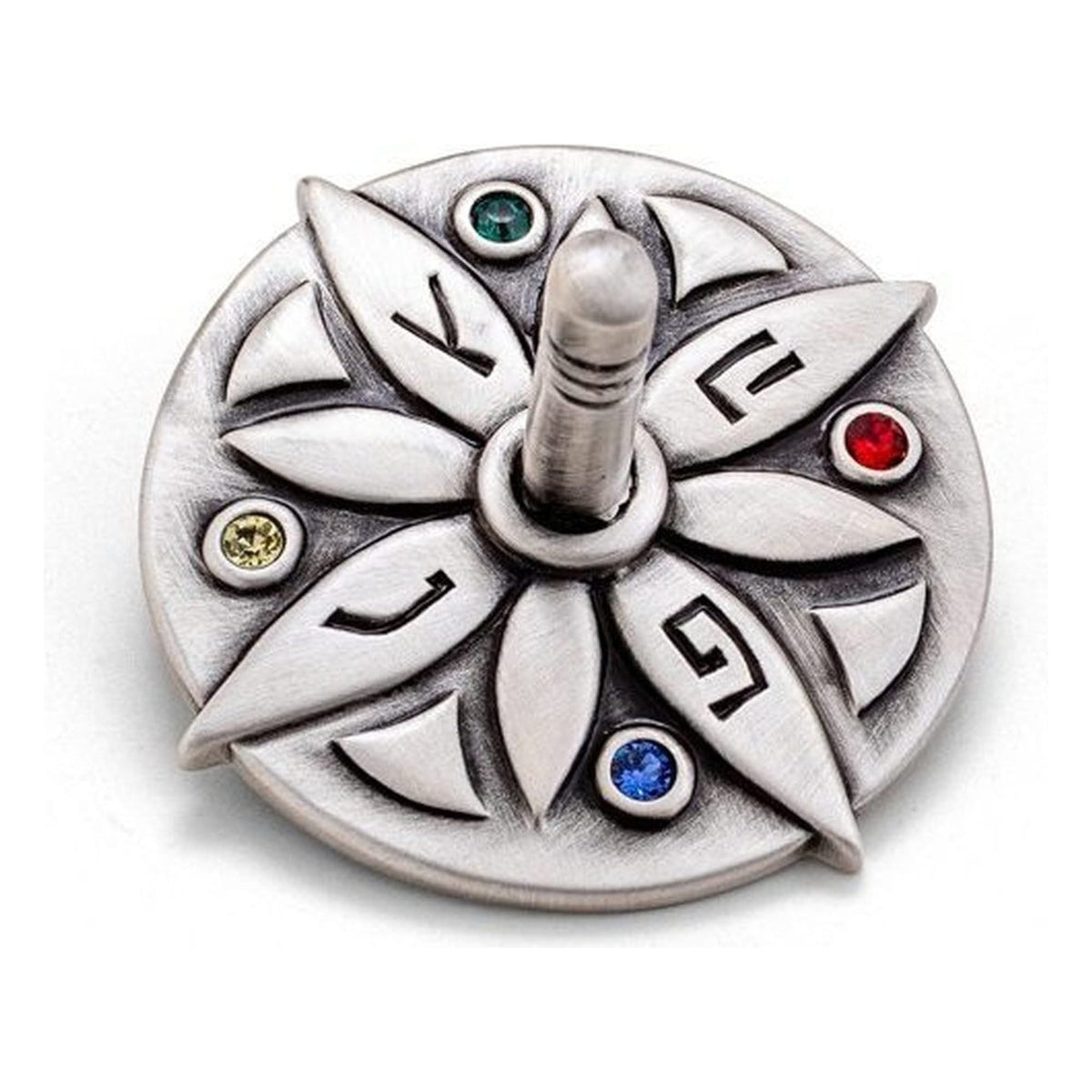 Israel Museum Dreidels Round Swarovski Crystal Dreidel by Israel Museum