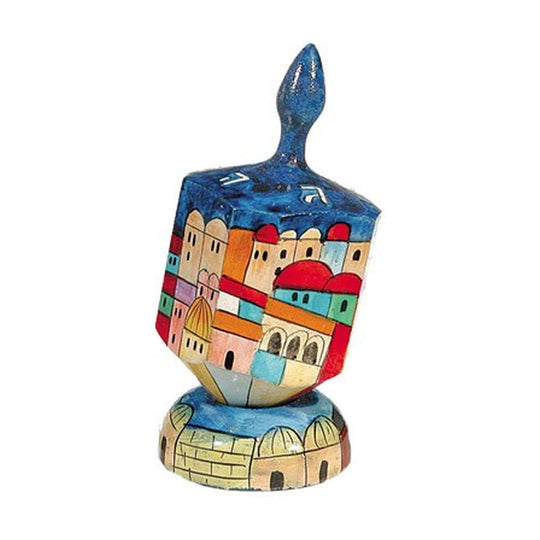Large Dreidel of Jerusalem by Yair Emanuel - Colorful