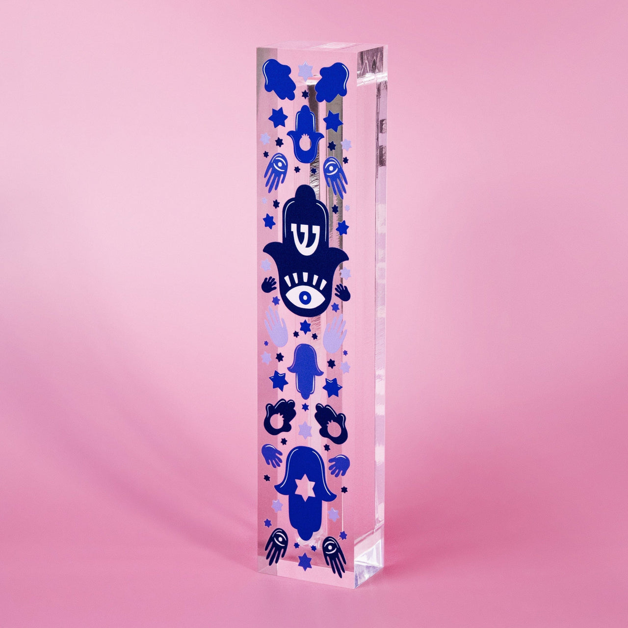 Ariel Tidhar Mezuzahs Blue Hamsa Mezuzah by Ariel Tidhar