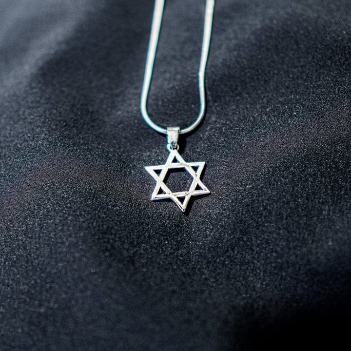 Alef Bet - Sterling Silver Classic Star of David Necklace - ModernTribe