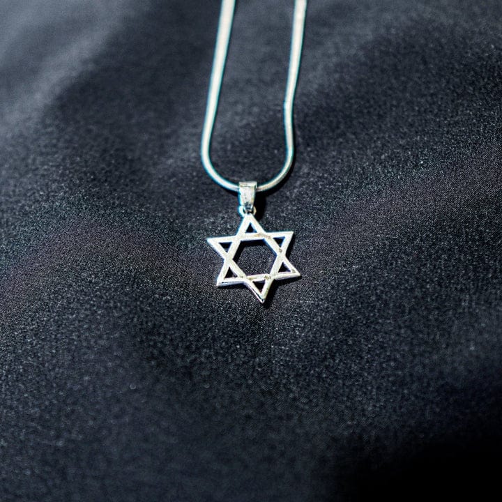 Alef Bet Necklaces Sterling Silver Classic Star of David Necklace