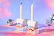 Feldi Studios Candlesticks Iridescent Shabbat Candlesticks