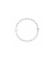 Miriam Merenfeld Jewelry - Dani Star of David Diamond Paperclip Bracelet / Anklet - (Sterling Silver, Gold - Plated or Two - Tone) - ModernTribe