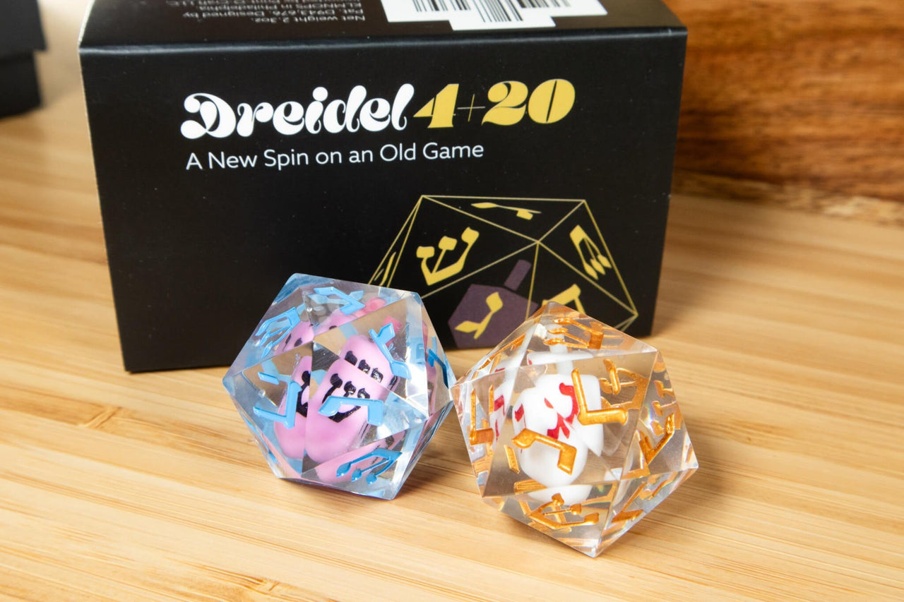 Dreidel20 - Dreidel4+20: The World's First Twenty - Sided Dreidel: Boxed Set of Two - ModernTribe