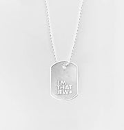 Miriam Merenfeld Jewelry Necklaces Brushed / Sterling Silver Classic / 24" I'm That Jew Necklace - (Sterling Silver or Gold-Plated)