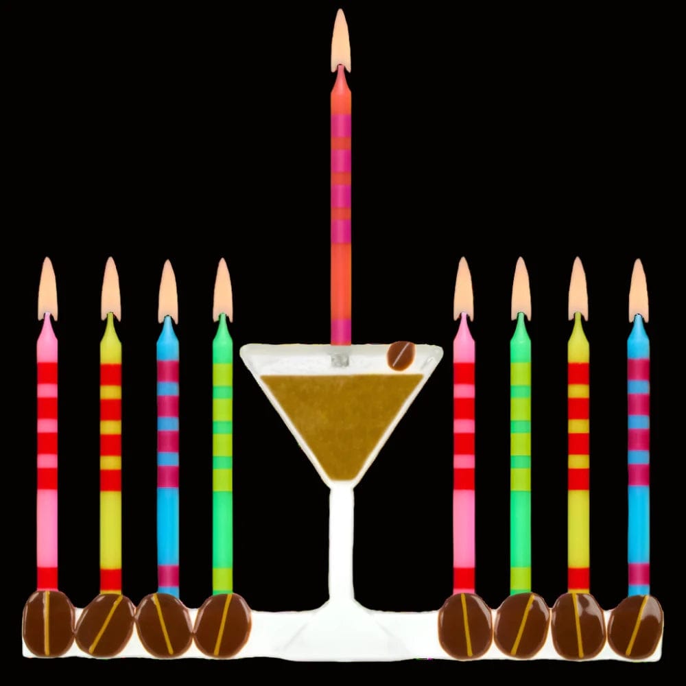 Susan Alexandra Menorahs Espresso Martini Menorah by Susan Alexandra