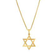 Alef Bet Necklaces Solid 14k Gold Star of David Necklace