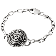 Marla Studio - Sterling Silver Eye Medallion Heavy Link Bracelet by Marla Studio - ModernTribe