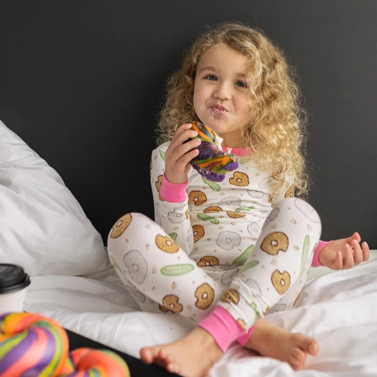 Midrash Manicures Pajamas Pickle Bagel Two Piece Pajamas Set, Kids Unisex Sizes 2T - 8