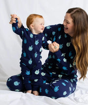 Monica + Andy Pajamas One Piece Hanukkah Dreidels Baby Pajamas by Monica + Andy - (Sizes Newborn - 24M)