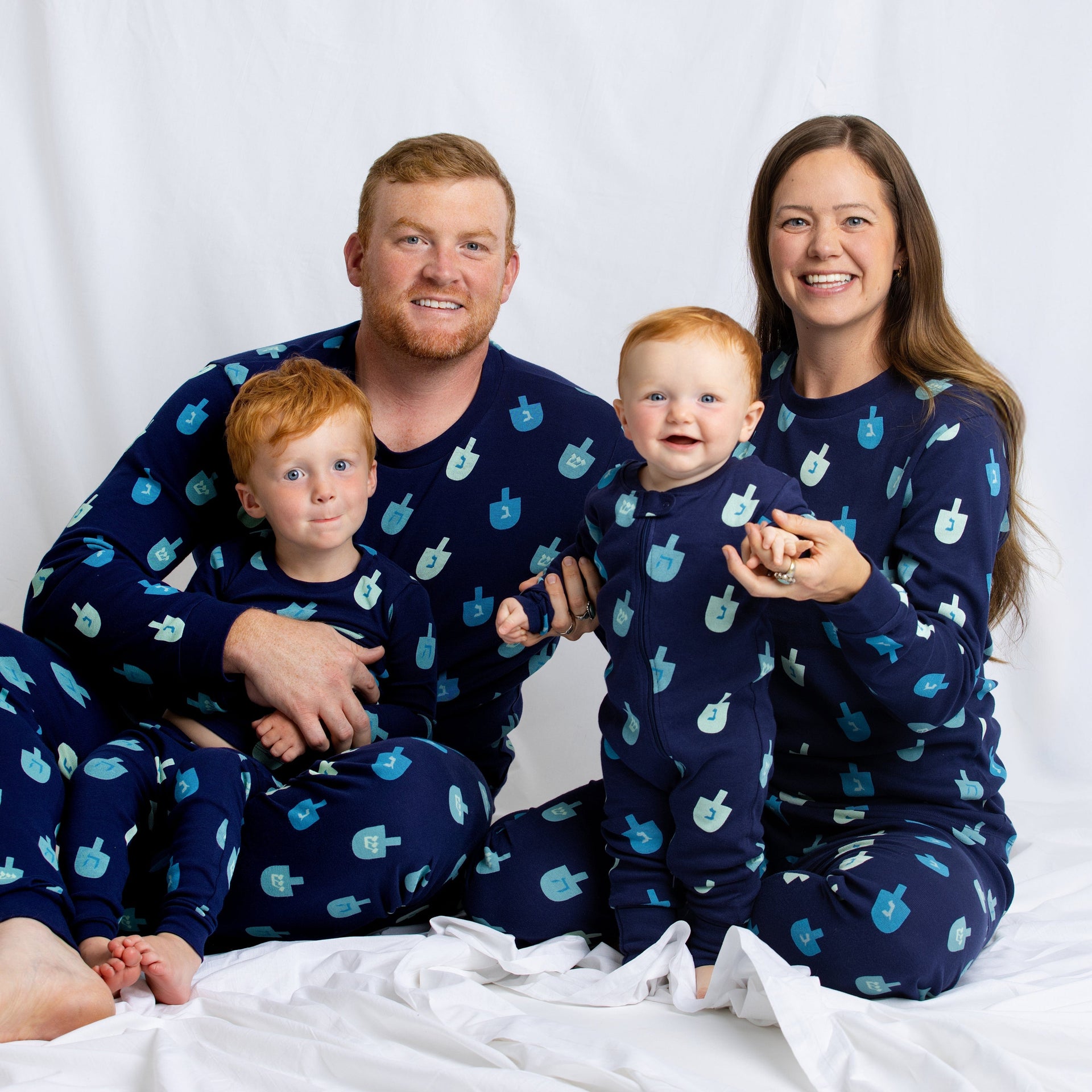 Monica + Andy Dresses Two-Piece Kids Pajama Set Hanukkah Dreidels by Monica + Andy - (Sizes 2T - 14)