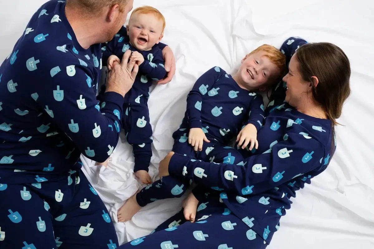 Monica + Andy - Two - Piece Kids Hanukkah Dreidels Pajama Set by Monica + Andy - (Sizes 2T - 14) - ModernTribe