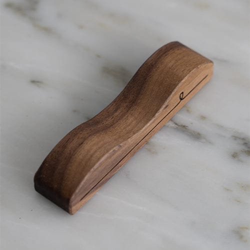 The Haggadah Collective - Walnut Wood Flow Mezuzah - ModernTribe