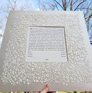 Melanie Dankowicz Ketubahs Flowery Lace Square Ketubah - (Choice of Colors)