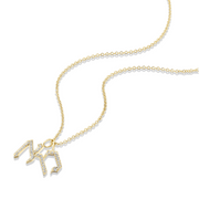 HOTCROWN - One or Two Letter Diamond Hebrew Initial Necklace - 14k Yellow, Rose or White Gold - ModernTribe