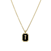 HOTCROWN - Personalized Enamel Letter Necklace - 14k Yellow Gold - ModernTribe
