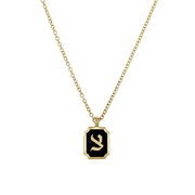 HOTCROWN - Personalized Enamel Letter Necklace - 14k Yellow Gold - ModernTribe