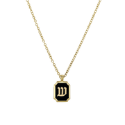HOTCROWN - Personalized Enamel Letter Necklace - 14k Yellow Gold - ModernTribe