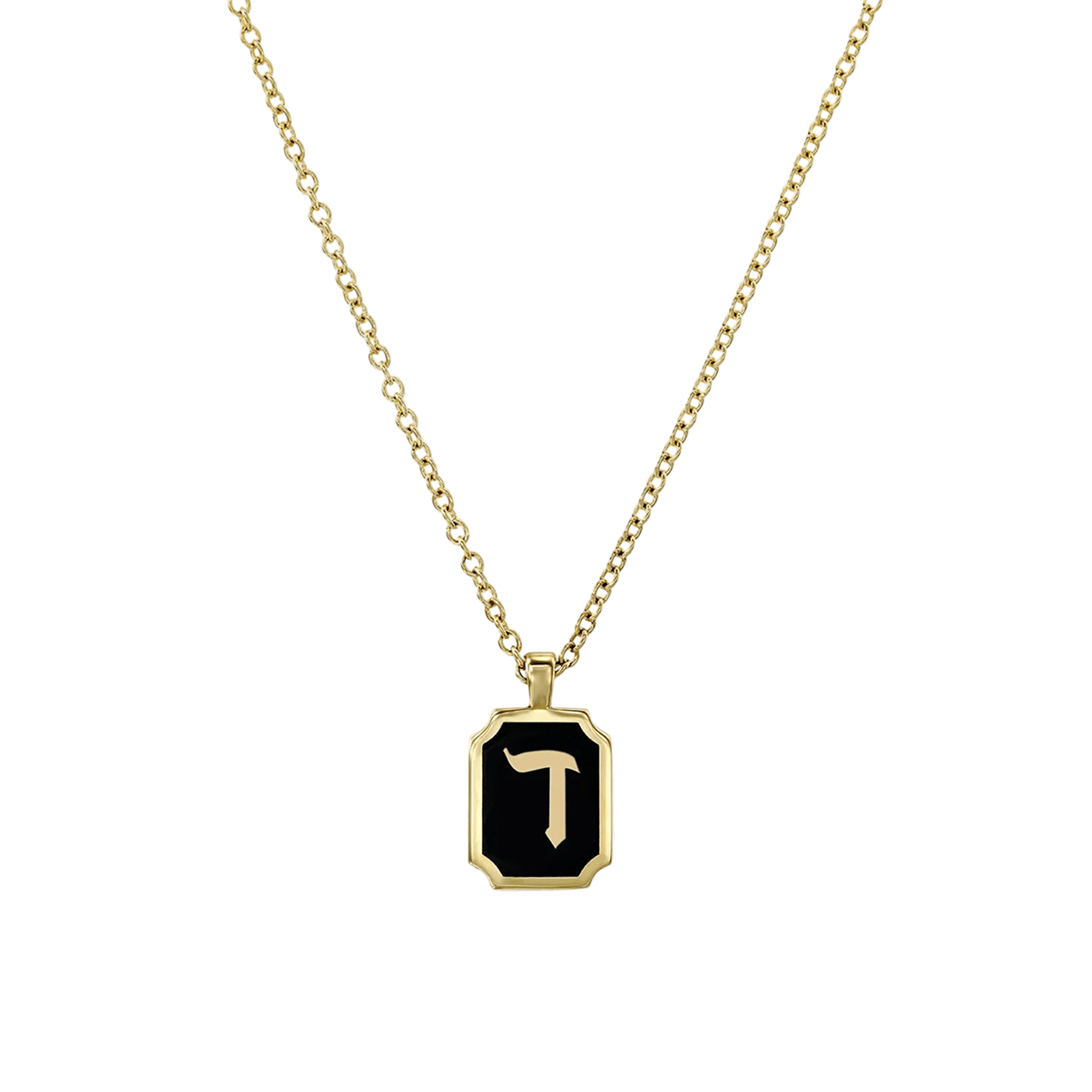 HOTCROWN - Personalized Enamel Letter Necklace - 14k Yellow Gold - ModernTribe