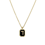 HOTCROWN - Personalized Enamel Letter Necklace - 14k Yellow Gold - ModernTribe