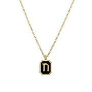 HOTCROWN - Personalized Enamel Letter Necklace - 14k Yellow Gold - ModernTribe