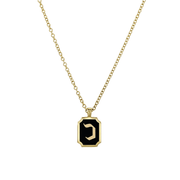 HOTCROWN - Personalized Enamel Letter Necklace - 14k Yellow Gold - ModernTribe