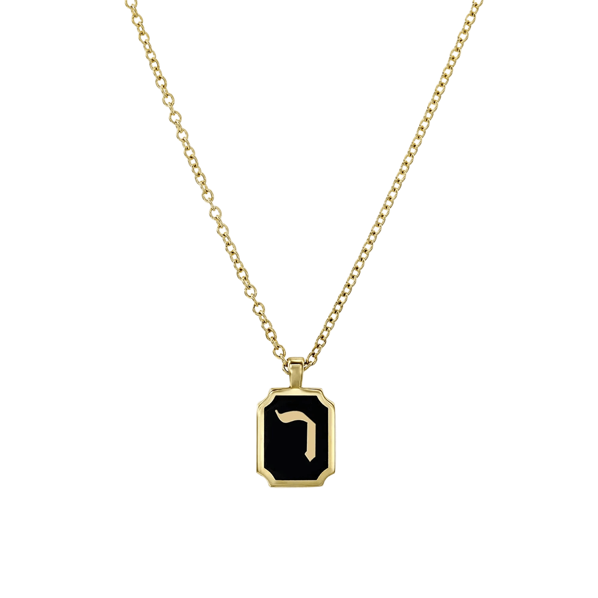 HOTCROWN - Personalized Enamel Letter Necklace - 14k Yellow Gold - ModernTribe
