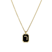 HOTCROWN - Personalized Enamel Letter Necklace - 14k Yellow Gold - ModernTribe
