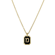 HOTCROWN - Personalized Enamel Letter Necklace - 14k Yellow Gold - ModernTribe