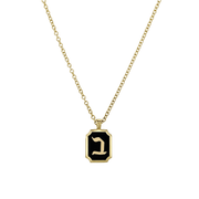HOTCROWN - Personalized Enamel Letter Necklace - 14k Yellow Gold - ModernTribe