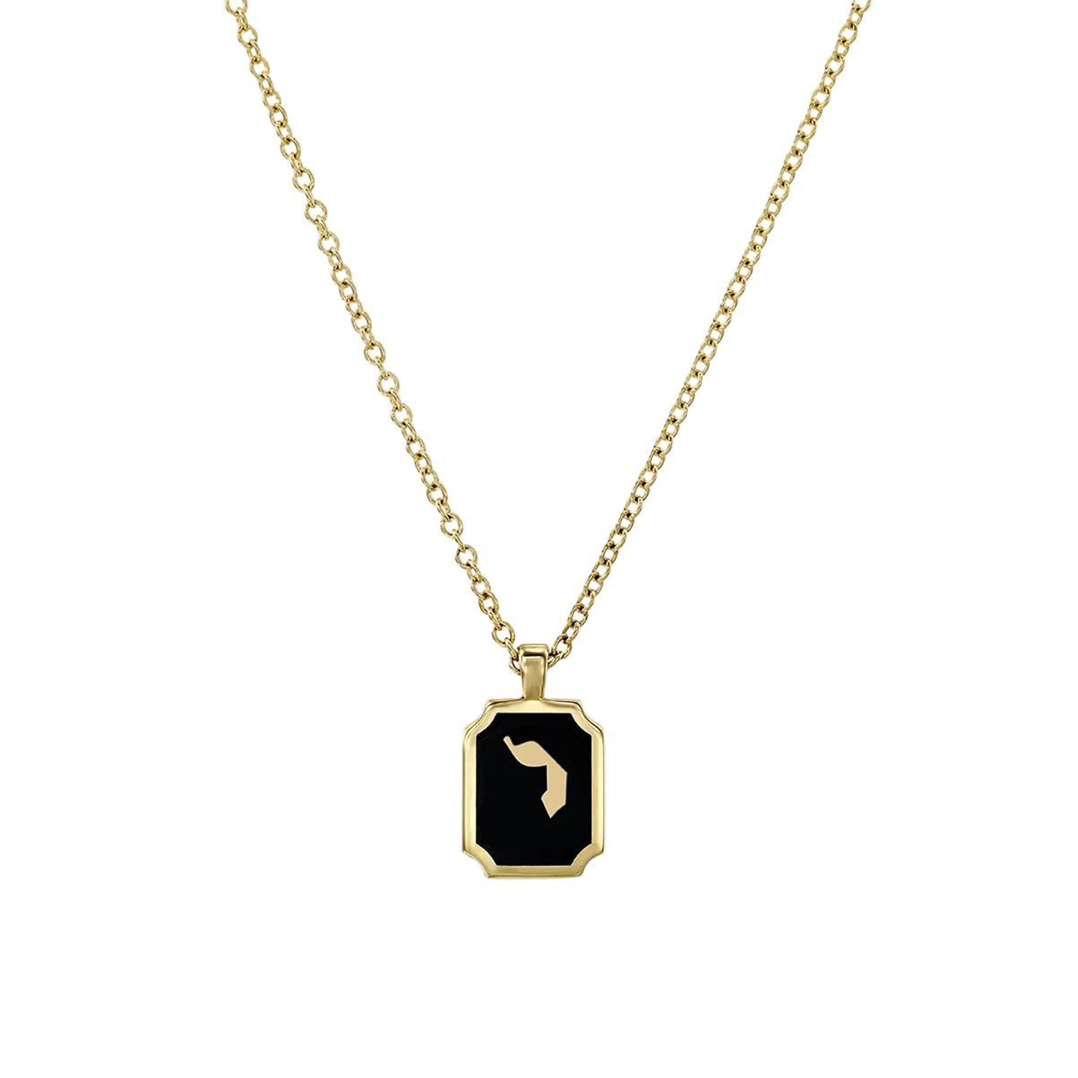 HOTCROWN - Personalized Enamel Letter Necklace - 14k Yellow Gold - ModernTribe