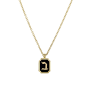 HOTCROWN - Personalized Enamel Letter Necklace - 14k Yellow Gold - ModernTribe