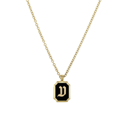HOTCROWN - Personalized Enamel Letter Necklace - 14k Yellow Gold - ModernTribe