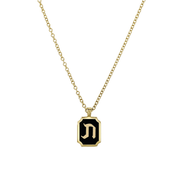HOTCROWN - Personalized Enamel Letter Necklace - 14k Yellow Gold - ModernTribe