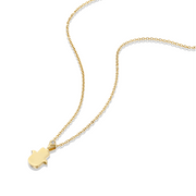 HOTCROWN - Solid Hamsa with Diamond Necklace - 14k Yellow, Rose or White Gold - ModernTribe