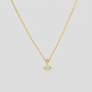 HOTCROWN - Diamond Evil Eye Necklace - 14k White, Rose or Yellow Gold - ModernTribe