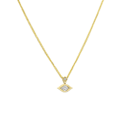 HOTCROWN - Diamond Evil Eye Necklace - 14k White, Rose or Yellow Gold - ModernTribe
