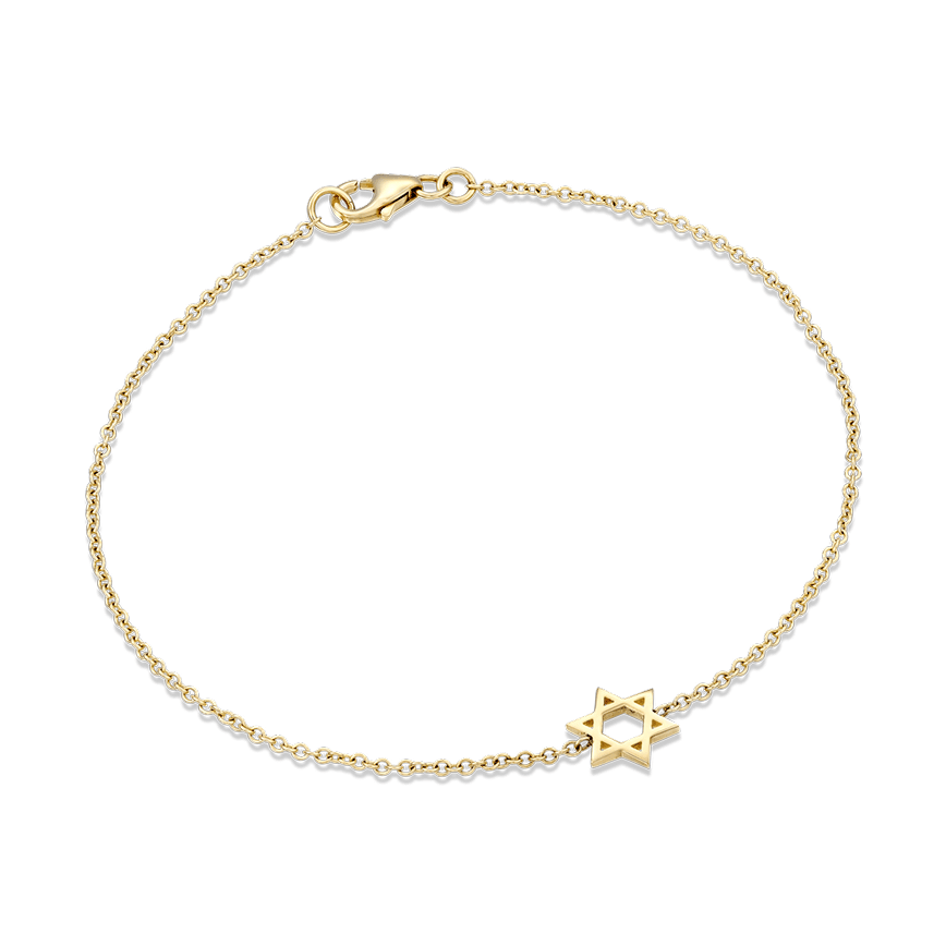 HOTCROWN - Classic Star of David Bracelet - 14k Yellow, Rose or White Gold - ModernTribe