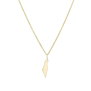 HOTCROWN - Israel Map Solid Necklace - 14k Yellow, Rose or White Gold - ModernTribe