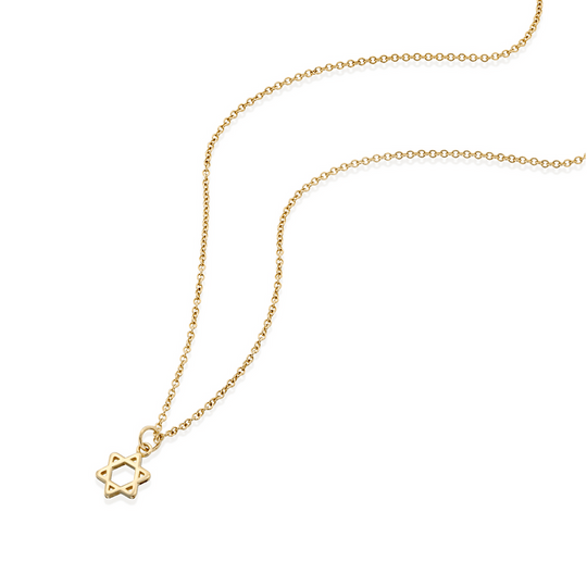 Nova Star of David Necklace - 14k Yellow, Rose or White Gold