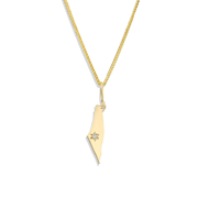 HOTCROWN - Israel Necklace with Star of David Diamonds - 14k Yellow, Rose or White Gold - ModernTribe