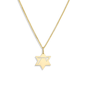 HOTCROWN - Heroism Star of David Solid Necklace - 14k Yellow, Rose or White Gold - ModernTribe