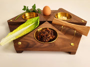 Interplay Designs - Freestyle Walnut and Brass Seder Plate - ModernTribe