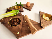 Interplay Designs - Freestyle Walnut and Brass Seder Plate - ModernTribe