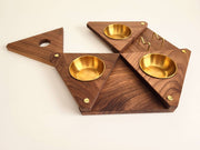 Interplay Designs - Freestyle Walnut and Brass Seder Plate - ModernTribe