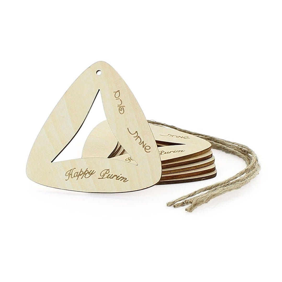 Cazenove - Hamantaschen Wood Gift Tags - Set of 6 - ModernTribe