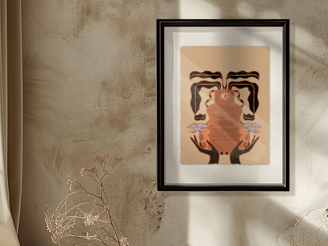 Tchotchke Judaica - Full Cup Ketubah by Tchotchke Judaica (Choice of Black or Tan) - ModernTribe