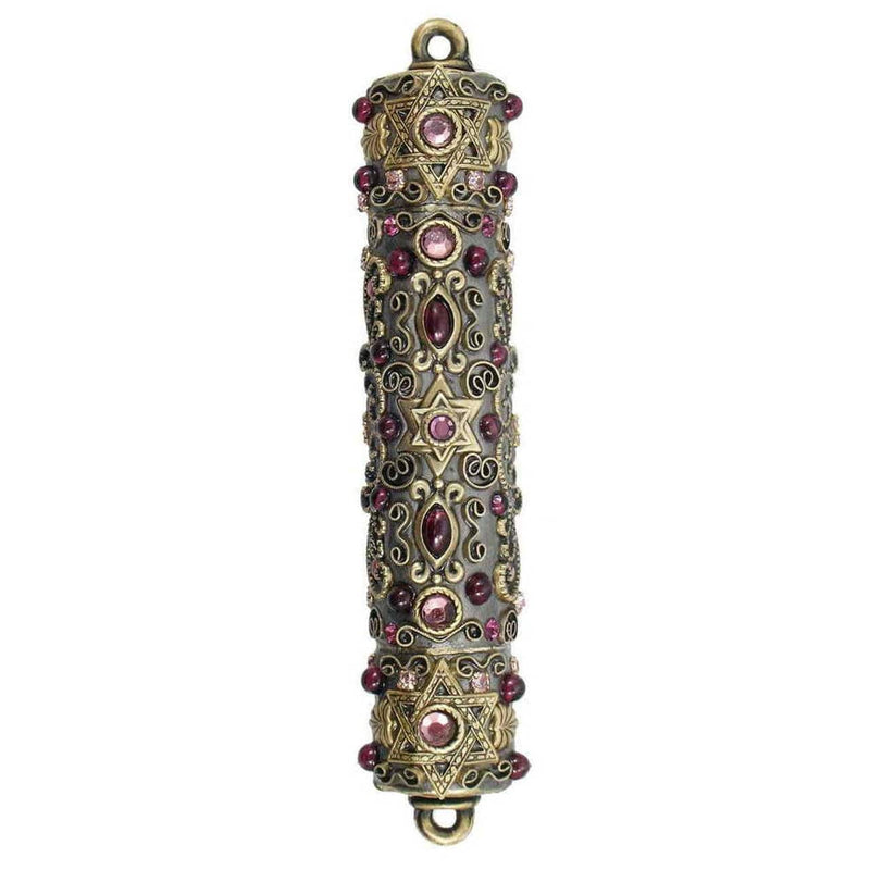 Michal Golan - Garnet and Crystal Mezuzah by Michal Golan - ModernTribe