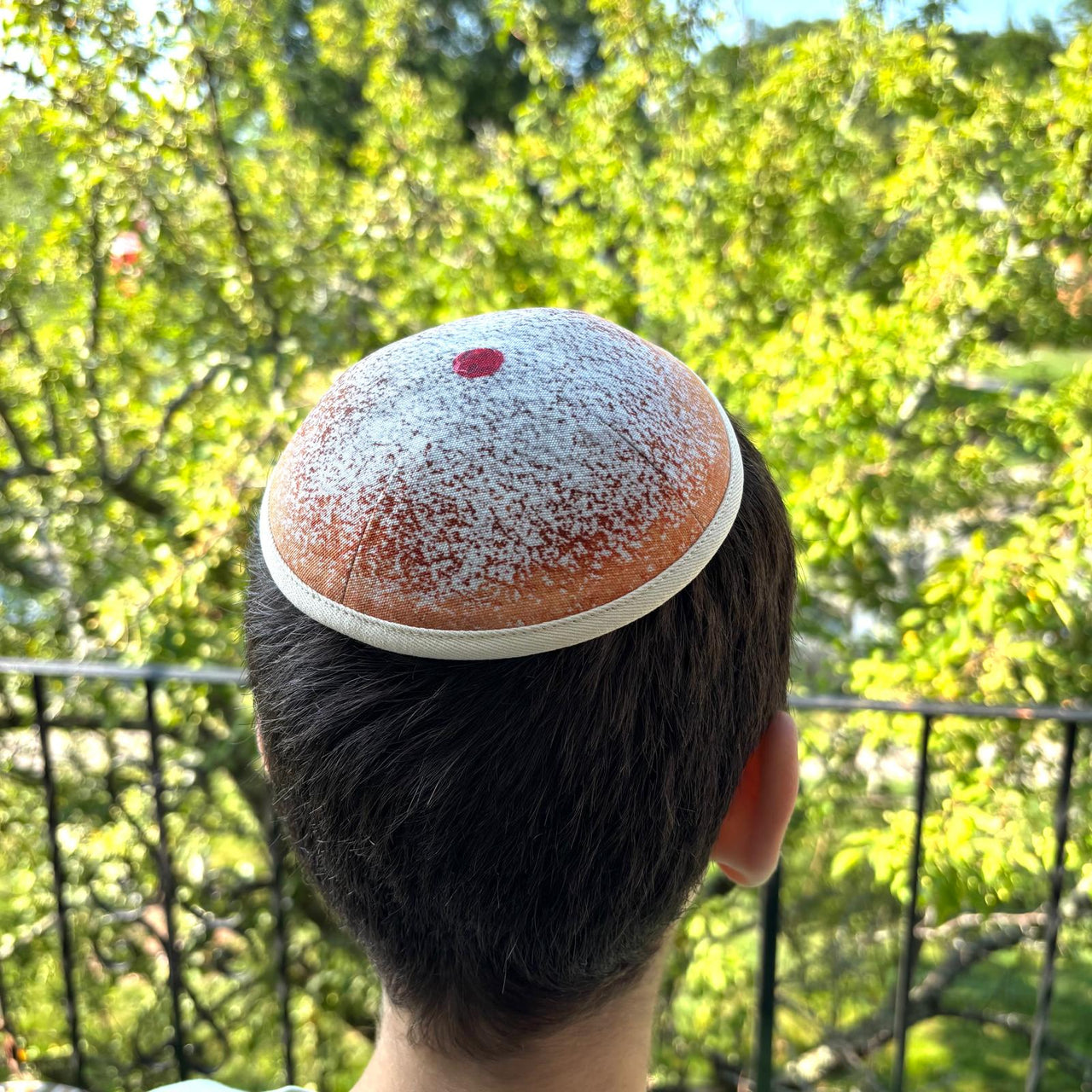 GeltPop - YUMukkah Sufganiyah Kippah worn on head - ModernTribe
